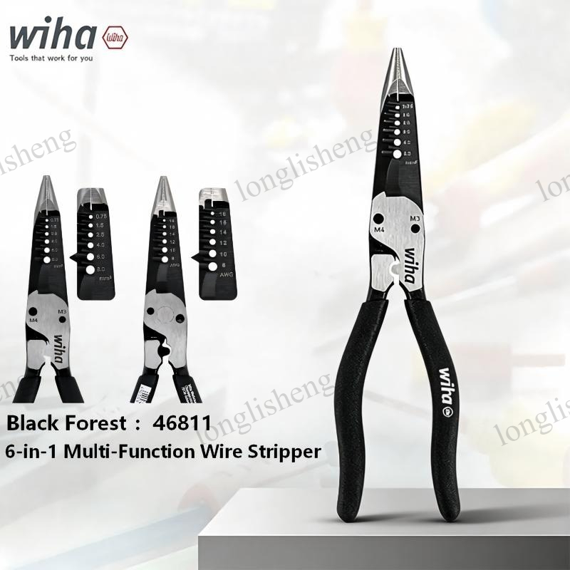 Tools Vn - Wiha 46811 BlackForest คีมปากแหลม 200 มม.