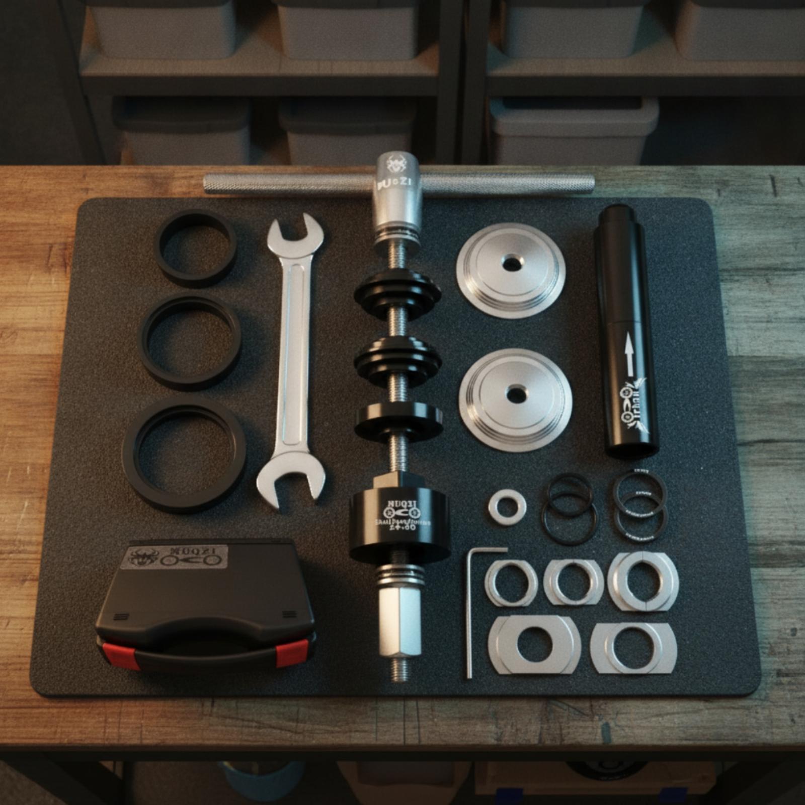 Tools For Workshop - ชุดเครื่องมือกดลูกปืนจักรยานแบบมืออาชีพสำหรับถอดและติดตั้งถ้วยกระโหลกพร้อมอะแดปเตอร์ ชุดอุปกรณ์สำหรับศูนย์บริการจักรยาน