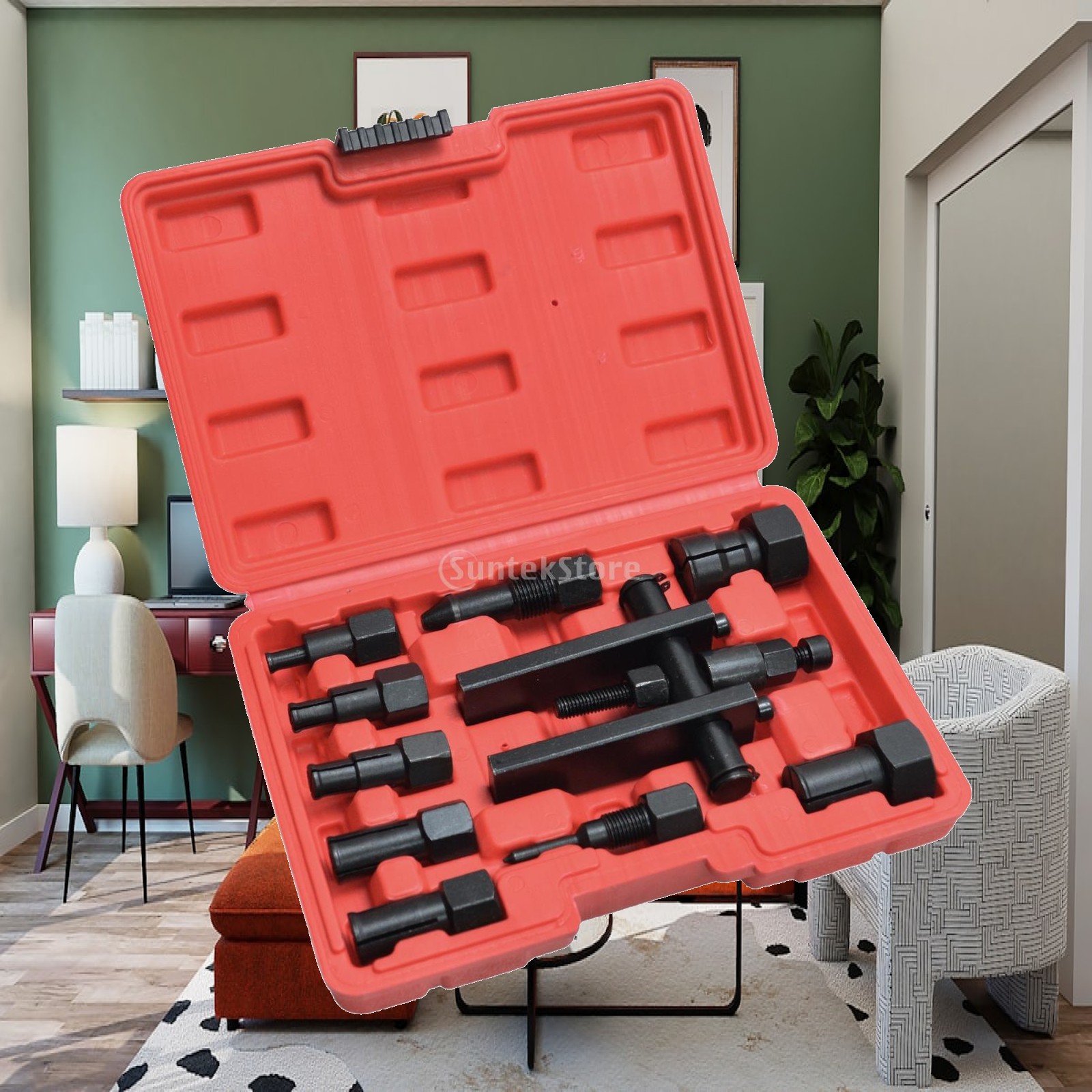Tools For Motorcycle Workshop - ชุดเครื่องมือถอดลูกปืนล้อรถจักรยานยนต์แบบเปลี่ยนหัวได้ สำหรับงานหนัก เหมาะสำหรับนักขี่มอเตอร์ไซค์ ศูนย์บริการ และอู่ซ่อมรถ