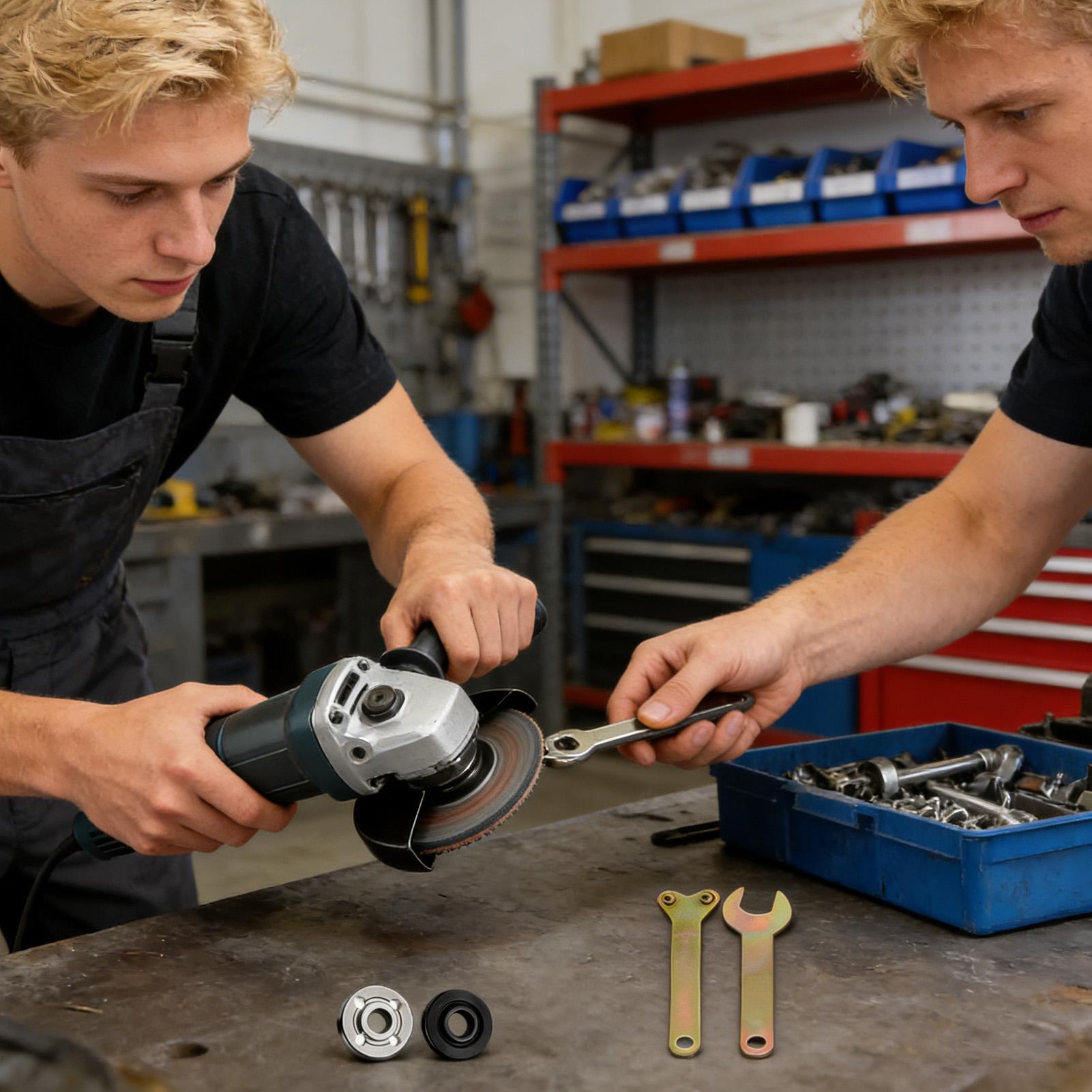 Tools In Electrical Workshop - ชุดประแจขันน็อตเครื่องเจียรไฟฟ้า อะไหล่เครื่องมือไฟฟ้า สำหรับงานเจียร ขัด ตัด ฮาร์ดแวร์ในโรงงาน