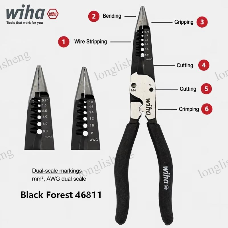 Wiha 46811 BlackForest คีมปากแ - Tools Vn บทวิจารณ์และราคา