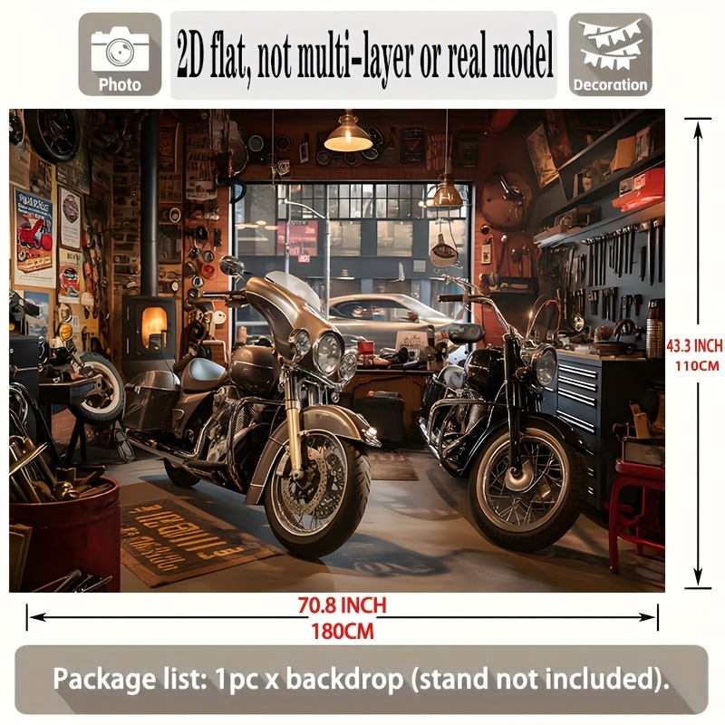 พรมแขวนผนังลายโรงซ่อมมอเตอร์ไซ - Tools For Motorcycle Workshop บทวิจารณ์และราคา