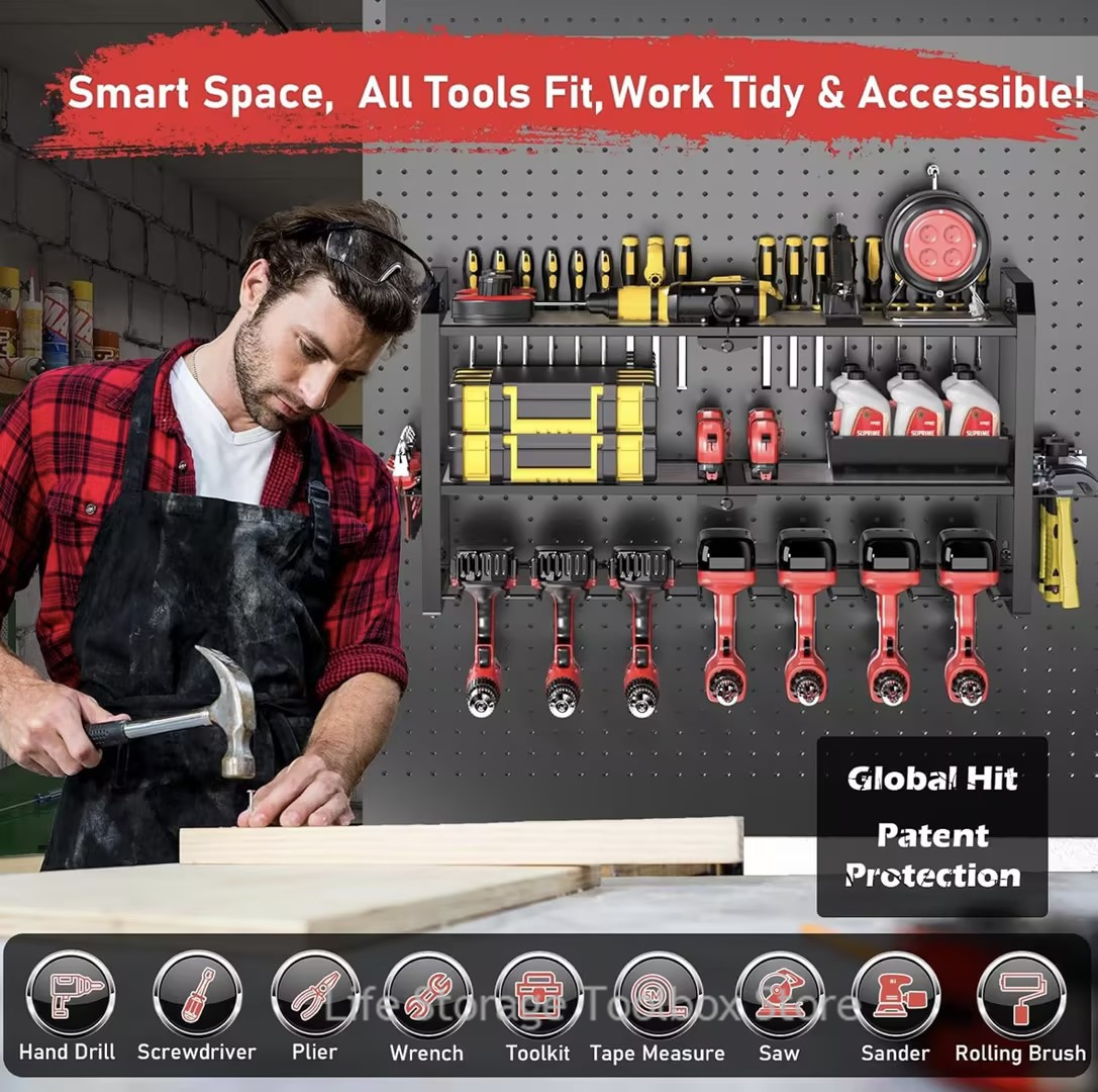 ชั้นวางอุปกรณ์ติดผนังอเนกประสง - Tools In Electrical Workshop บทวิจารณ์และราคา